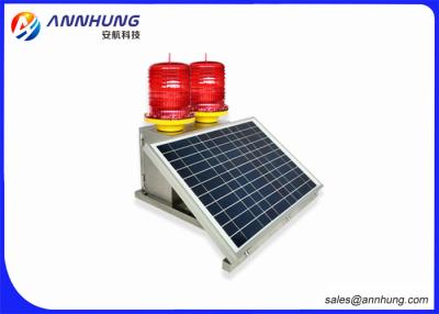 China Red Flashing FAA L864 Double Solar Obstruction Light Type B For Electric Tower for sale