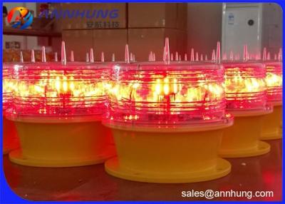 China Red Color Low Intensity  Solar Obstruction Light  For Electric Tower And High - Rise Building for sale