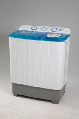 China Blue Plastic Cover Full Size Twin Tub Washing Machine With Spin Dryer 214 Pcs Load for sale