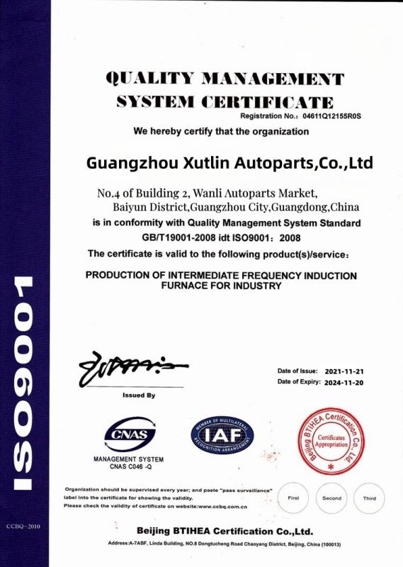 ISO 9001 - xutlinautoparts