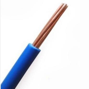 China Blue Stranded Copper Wire , Bvr 10Mm2 Pvc Soft Bend Copper Wiring for sale