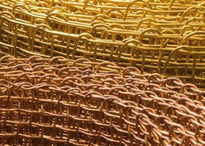 China Copper ASTM Metal Woven Wire Mesh With Selvage Edge Finished Edge Looped Edge for sale