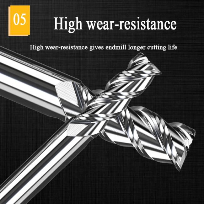Professional grade carbide end mill