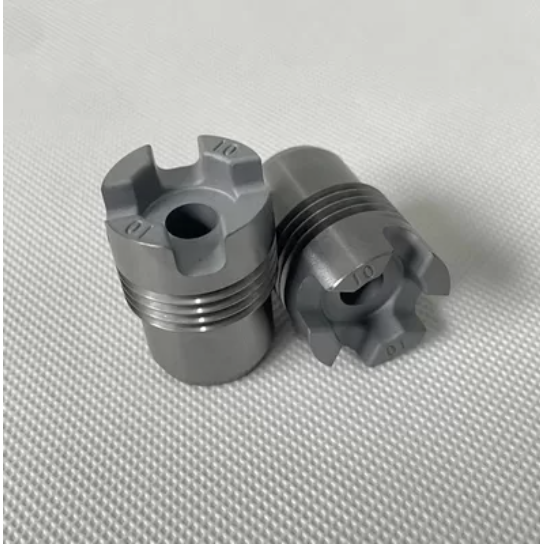 Close-up view of tungsten carbide thread nozzle