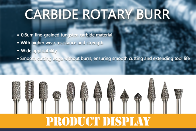Tungsten carbide rotary file close-up