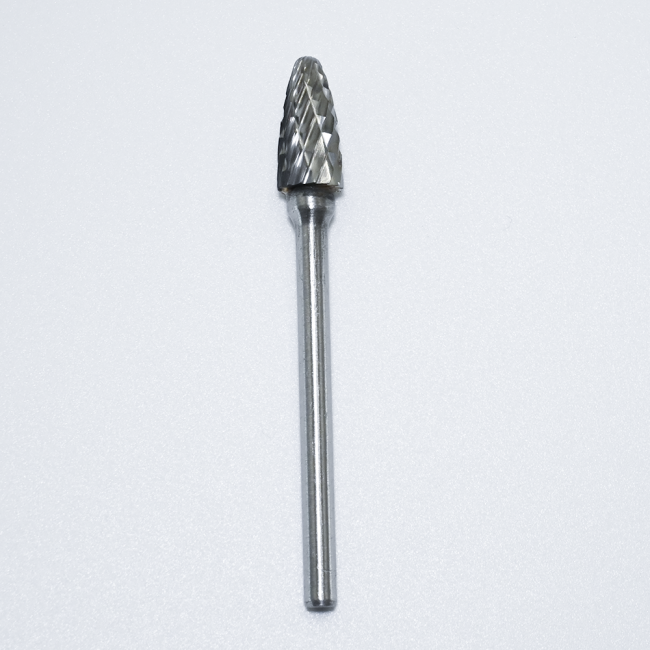 Tungsten carbide rotary file in use