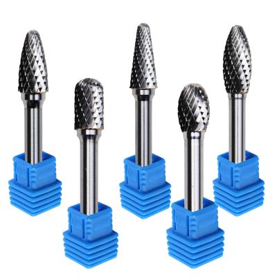 China 3mm 6mm Tungsten Steel Yg8 Carbide Rotary Burr For Wood Sphere Concave Cutter for sale