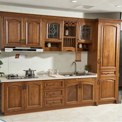 China Hotel Villa Solid Wood Kitchen Cabinets Solid Kitchen Units for sale