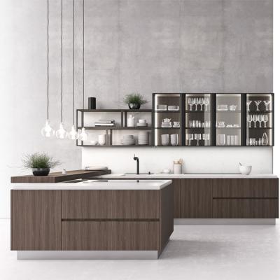 China Plywood American Style PVC Kitchen Cabinets PVC Cupboard Kitchen for sale
