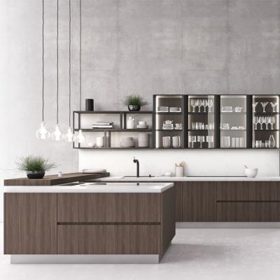 China Modern Home Furniture Whole Set Wood PVC Pantry Cupboards for sale