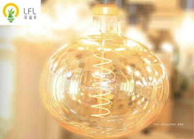 China Bombillas de lujo con el filamento del espiral del vintage, bombillas decorativas de cristal de oro en venta