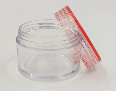 China Smooth Surface Customized Logo Plastic Cosmetic Jar with Customized Printing and Surface for sale