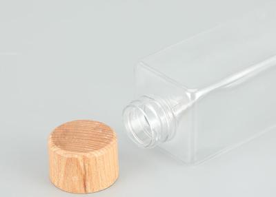 China Leakproof 200ml Plastic Screw Top Bottles With Bamboo Lids for sale