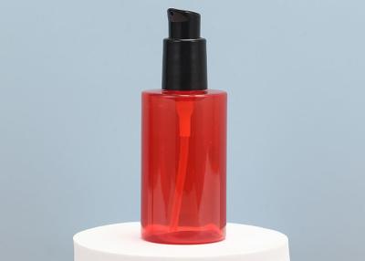 China 60ml 150ml Red Empty Plastic Pump Bottles For Dispensing Lotions Shampoos for sale