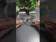 Transparent PET Plastic Jars For Candies Biscuits And Nuts Wide-Mouth Food Packaging Jars