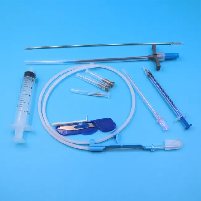 Implantable Port Chamber Set with Huber Needle for Long-Term Implantation
