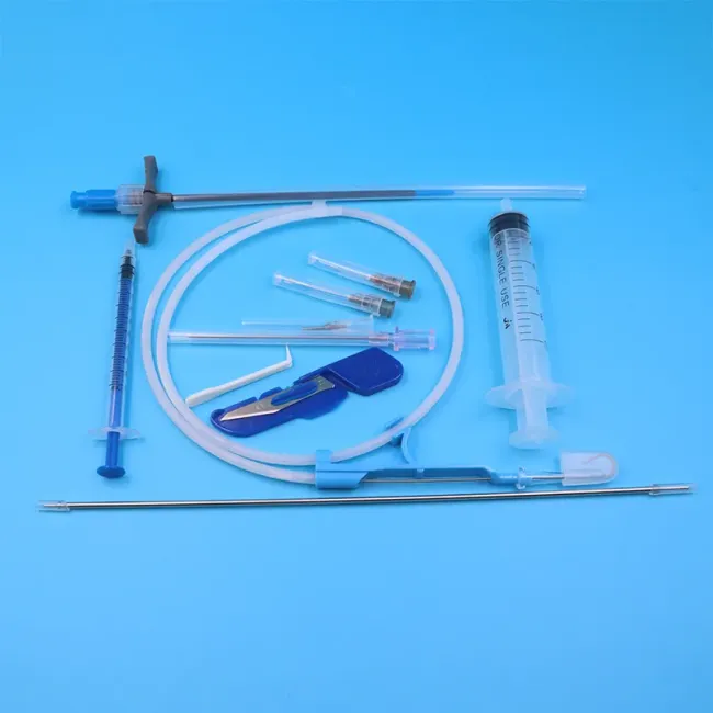 Implantable Port Chamber Set with Huber Needle for Long-Term Implantation