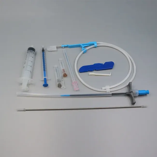 Implantable Port Chamber Set with Huber Needle for Long-Term Implantation