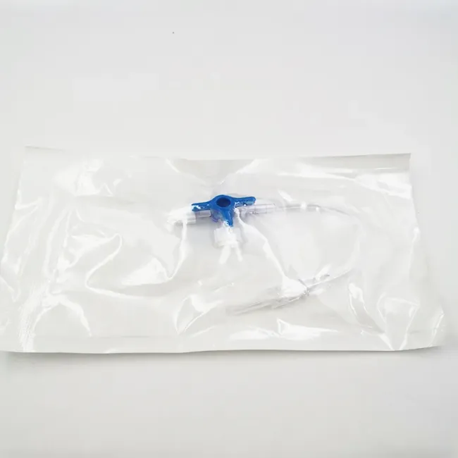 CE&ISO Approved Infusion Set Accessories 3 Way Stopcock with Extension Tube