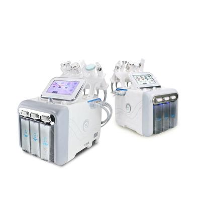 China Face Hydrafacial Cleaning Machine 6 In 1 Oxygen H2O2 Small Bubble Facial Machine for sale