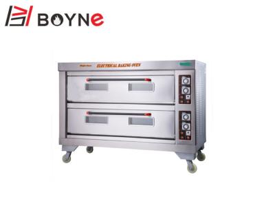 China Six Trays Two Deck Electric Bread Oven , 380V Commercial Kitchen Ovens For Bread Baking for sale