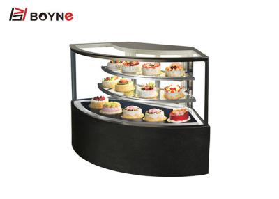 China congelador de cristal de la exhibición de la torta del helado de la puerta 900W, alto refrigerador de la exhibición de los pasteles de la transmitencia en venta