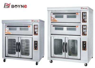 China Bakery Professional Double Deck Four Trays Electric Oven With Proffer Commercial Kitchen for sale