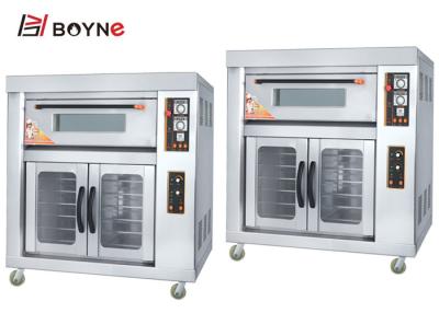 China Commercial Bakery Kitchen Equipment One Layer Two Trays Gas Oven With Proofer for sale