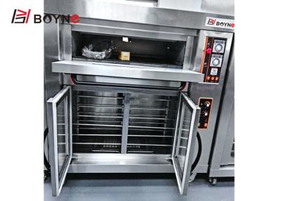 China Commercial Bakery Equipment One Layer Two Trays Gas Bakery Oven With Proofer for sale