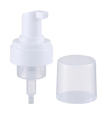 China Custom 0.8cc Foam Soap Pump Plastic Smooth Left Right Locked Screw Shampoo Sprayer Head for sale