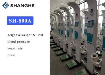 China Medical Kiosk Ultrasonic Height And Weight Machine Blood Pressure Scale For Hospital for sale