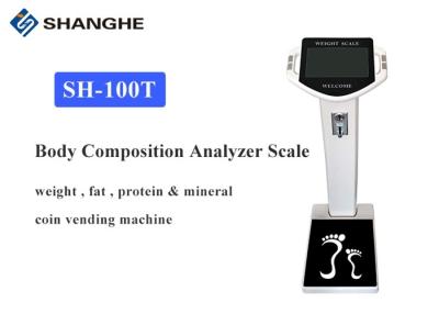 China Coin Operated Body Fat Measurement Machine LCD Multimedia Advertising For Medical Centers for sale