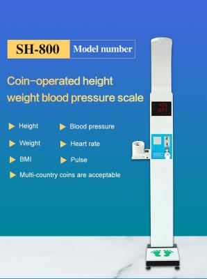 China Led Display Blood Pressure Heart Rate Height Weight Scale Physical Examination Equipment for sale