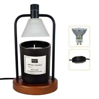 China Wood Base Dimmable Lamp Aroma Electric Candle Burner For Smaller Spaces for sale