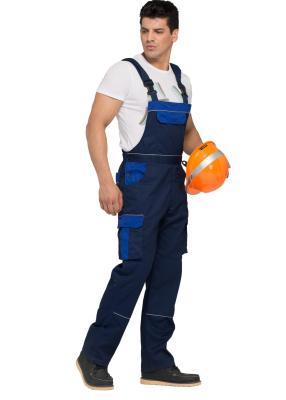 China Professional Sewing Bib Work Pants / Twil Fabric Mens Bib Overall Dungarees for sale