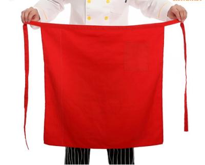 China White / Black / Red Restaurant Work Wear Easy Clean Cooking Long Waist Apron for sale