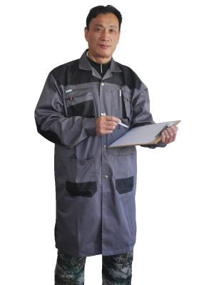 中国 100%の綿のあや織りは設計のための/倉庫の労働者のためのメンズ仕事のコートを対比しました 販売のため
