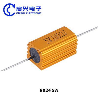 China Resistor de cuerda de alambre 5W 100ohm con cáscara de aluminio de oro en venta