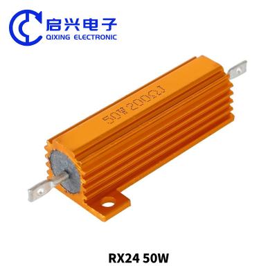 China RX24 Wirewound Resistor 50W 200 Ohm Decode Resistor Flat Sheet Shape for sale