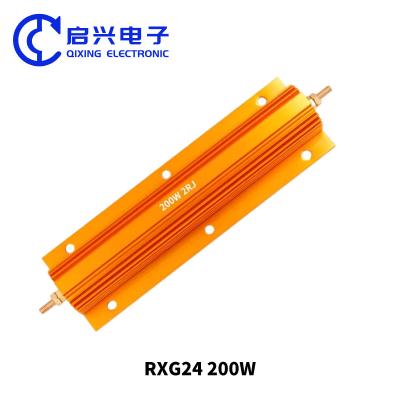 China RXG24 Gold Aluminum Shell 200W 2rj Wire Wound Resistor High Power for sale