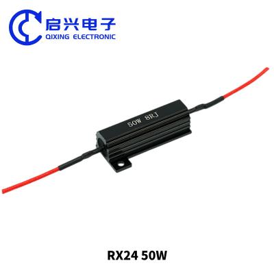China RXG24 Resistor de frenado de herida de alambre de 50 W con carcasa de aluminio negro en venta