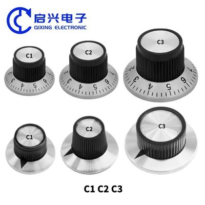 China BONENS C1 C2 C3 Potentiometer Amplifier Audio Volume Control Knob 6mm for sale