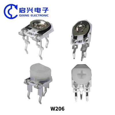 China W206 Series Single Turn Metal Glass Glaze Trimmer Potentiometer 0.25W for sale