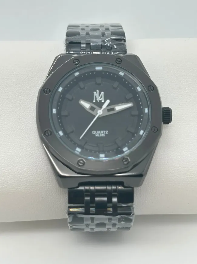 Miler custom logo stainless steel watch back view