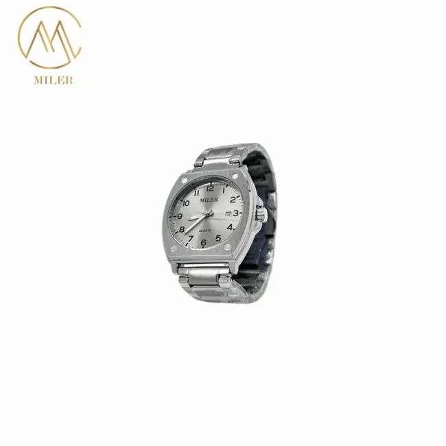 Hot Lover Luxury Watch - front view showing golden dial and stainless steel band