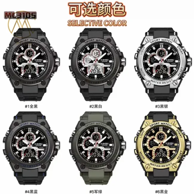 Wholesale Digital Sport Watch Good Performance Silicone Strap Watch with Waterproof Feature