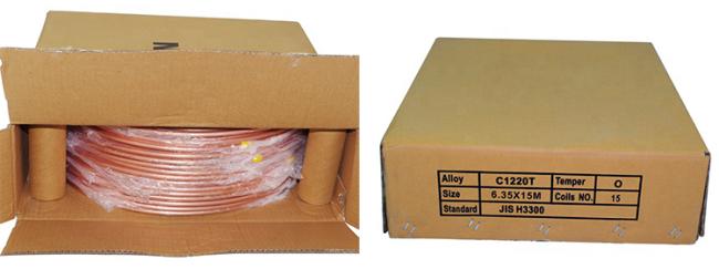 1/4 5/8 Inch Type K L M Air Conditioner Pancake Coil Copper Tubing -packing