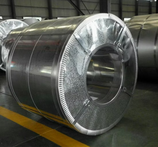 Finished galvanized steel coil ready for shipment