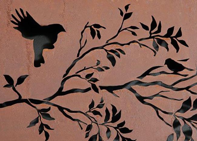 Outdoor Metal Wall Panel Laser Cut Corten Steel Screen Panels GN-SP-168