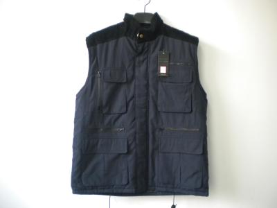 China winter vest,  warm waist coat, UK style, navy, S-3XL, padding with corduroy shoulder for sale